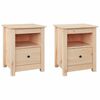 vidaXL S&auml;ngbord 2 st 40x35x49 cm massiv furu