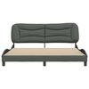 vidaXL Bed Frame without Mattress "Hvar" Dark Grey 180x200 cm Fabric