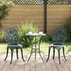 vidaXL Trädgårds Bistro Set 3 pcs Grön Aluminium