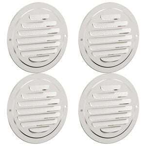 vidaXL Luftventilationslock 4 st Silver 80 mm Rostfritt st&aring;l