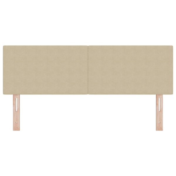 vidaXL Huvudgavel Ljust gr&ouml;ngr&aring; 160 cm Kordread tyg