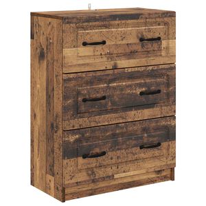 vidaXL L&aring;dans sk&aring;p Gammalt tr&auml; 66 x 34,5 x 87 cm Konstruerat tr&auml;