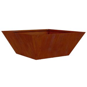 vidaXL Tr&auml;dg&aring;rdsplanterare Rostig 40 x 40 x 15 cm V&auml;derbest&auml;ndig st&aring;l