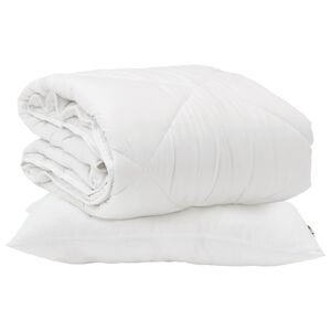 vidaXL &Aring;ret runt duvet med kudde 2 pcs Vit Mikrofiber