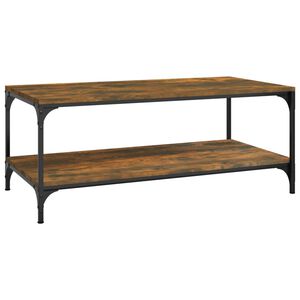 vidaXL Soffbord r&ouml;kf&auml;rgad ek 100x50x40 cm konstruerat tr&auml;