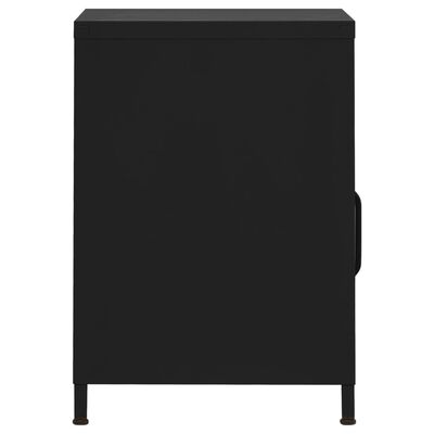 vidaXL Sängbord svart 35x35x51 cm stål