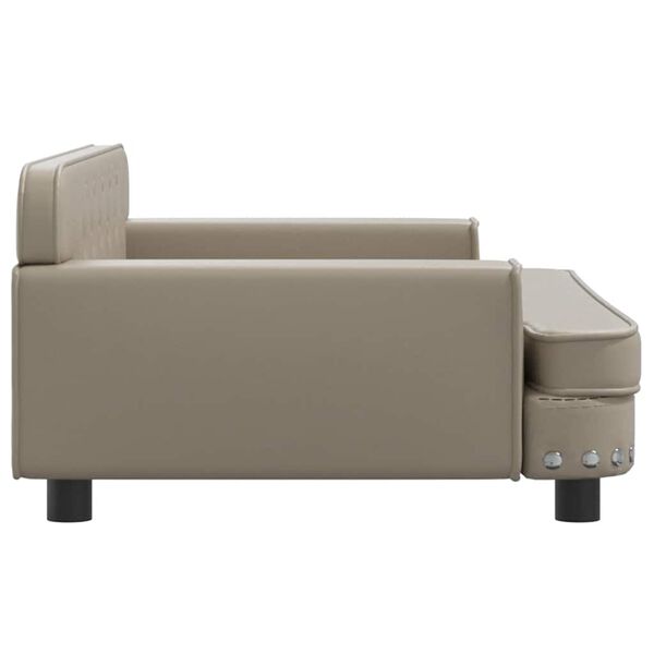 vidaXL Barnsoffa cappuccino 90x53x30 cm konstl&auml;der