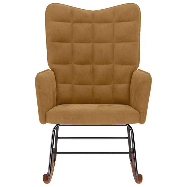 vidaXL Gungstol brun sammet