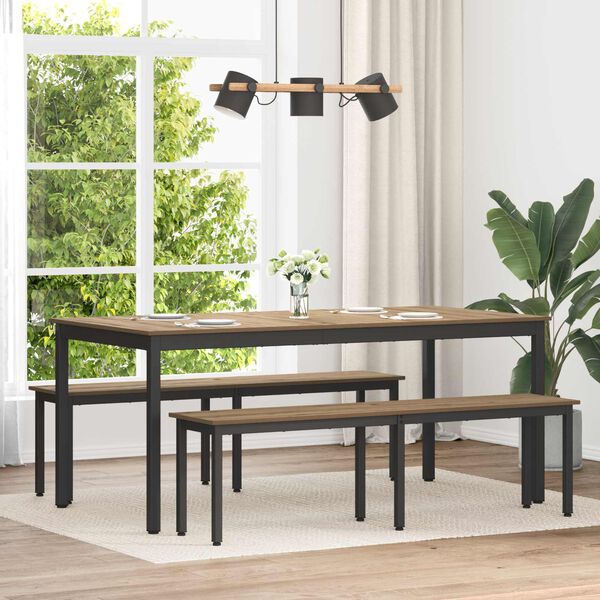 vidaXL b&auml;nk Artisan Ek 160 x 35 x 45 cm Konstruerat tr&auml;