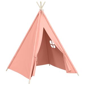 vidaXL Tipit&auml;lt f&ouml;r barn med v&auml;ska peachskin rosa 120x120x150 cm