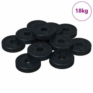 vidaXL passar f&ouml;r Platt Tv&auml;tt 36000 pcs Svart &empty;15 x 3 mm PVC kopolymer