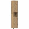 vidaXL Badrumssk&aring;psset med lagring TULUM Artisan Ek 37 x 31,5 x 203 cm