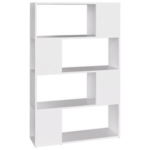 vidaXL Bokhylla/Rumsavdelare vit 80x24x124,5 cm konstruerat tr&auml;