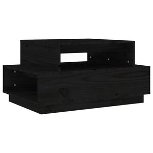 vidaXL Soffbord svart 80x55x40,5 cm massiv furu