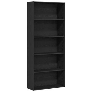 vidaXL Bokhylla svart ek 80x30x189 cm konstruerat tr&auml;