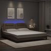 vidaXL Bed Frame "Viana" with LED without Mattress Cappuccino 180x200 cm