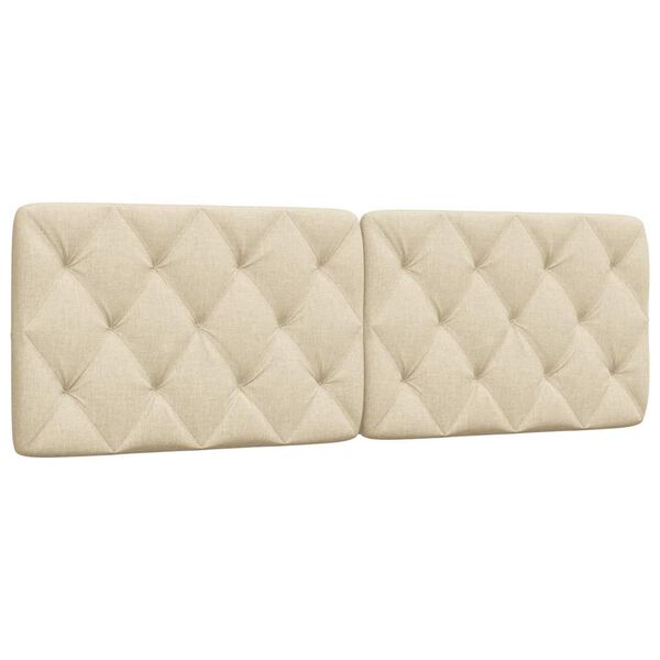 vidaXL Headboard Cushion Cream 160 cm Fabric