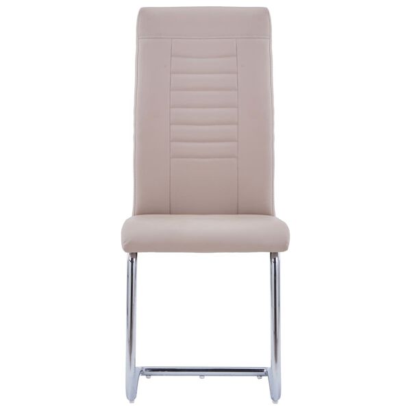 vidaXL Frib&auml;rande matstolar 4 st cappuccino konstl&auml;der