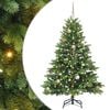 vidaXL Konstgjord julgran med 150 LED-lampor Gr&ouml;n 150 cm PE och PVC