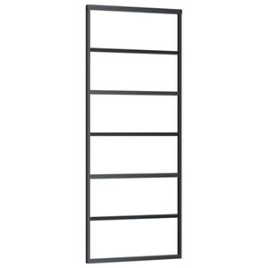 vidaXL Skjutd&ouml;rr ESG-glas och aluminium 76x205 cm svart