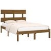 vidaXL Sängram honungsbrun massivt trä 200x200 cm