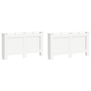 vidaXL Elementskydd 2 st vit 152x19x81,5 cm MDF