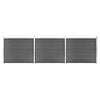 vidaXL Staketpaneler WPC 526x146 cm svart