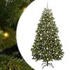 vidaXL Plast Hingad Julgran Gr&ouml;n 180 cm PVC och st&aring;l 300 LED-lampor