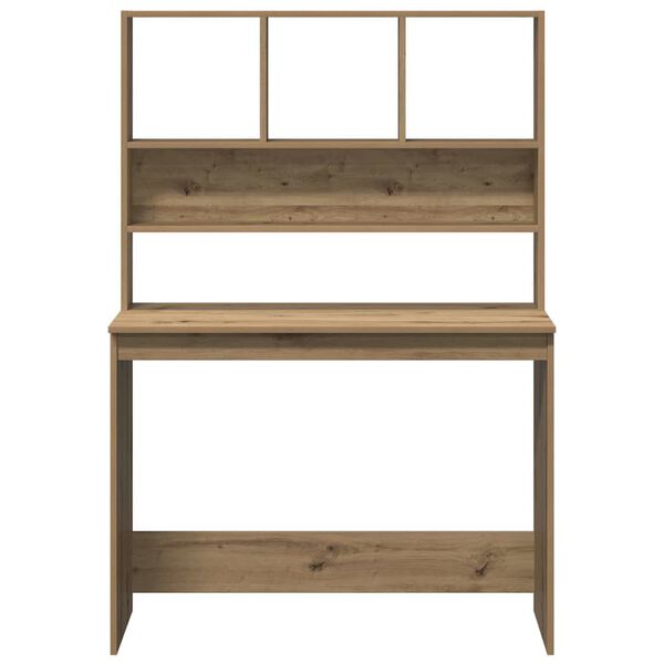 vidaXL Skrivbord med hyllor artisan ek 102x45x148 cm konstruerat trä