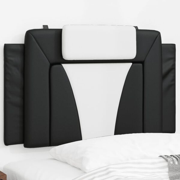vidaXL Headboard Cushion "Viana" Black and White 80 cm Faux Leather