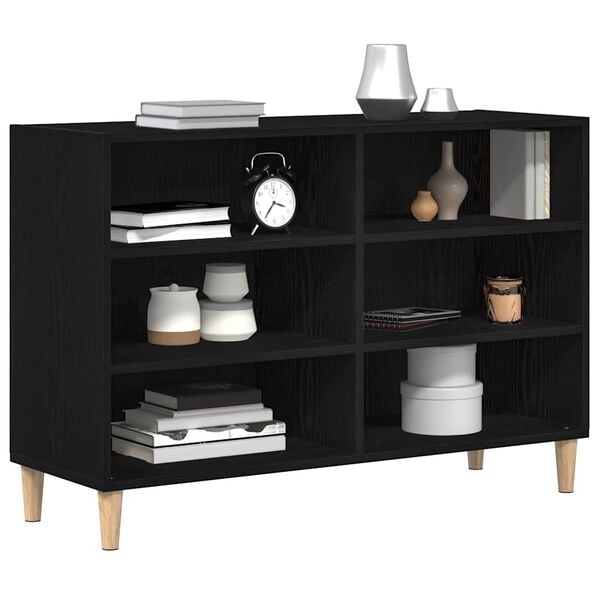 vidaXL Sideboard Svart Ek 103,5 x 35 x 70 cm Konstruerat tr&auml;