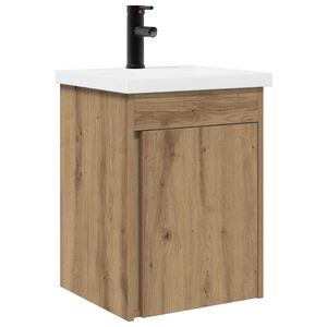vidaXL Badrumsspegel med kran Artisan-ek 42 x 40 x 74,5 cm