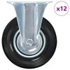 vidaXL Fasta hjul 12 st 125 mm