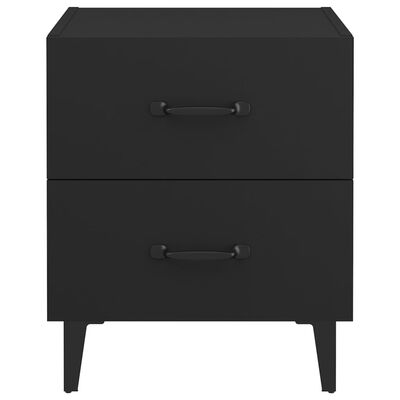 vidaXL Sängbord svart 40x35x47,5 cm
