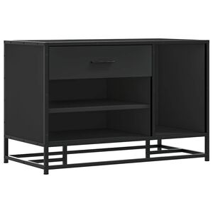 vidaXL Skob&auml;nk svart 80x40x53,5 cm konstruerat tr&auml; och metall