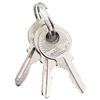 vidaXL U-l&aring;s med nycklar 2 pcs M&auml;ssing J&auml;rn