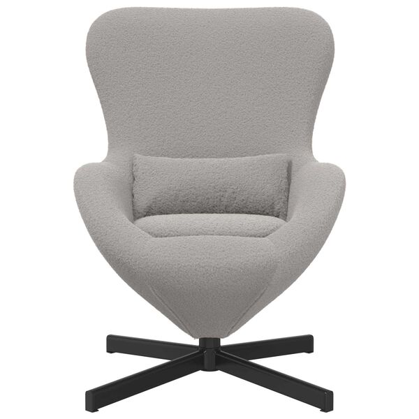 vidaXL &Auml;ggf&aring;t&ouml;lj Ljusgr&aring; 63 x 73 x 90 cm tyg