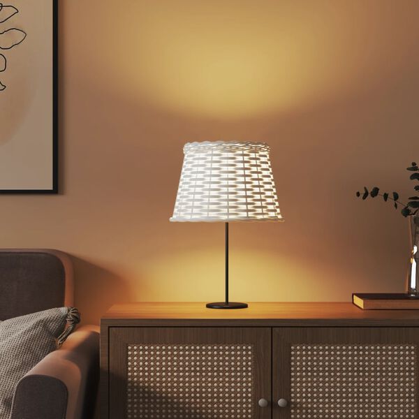 vidaXL Lampsk&auml;rm vit &Oslash;25x17 cm korgmaterial