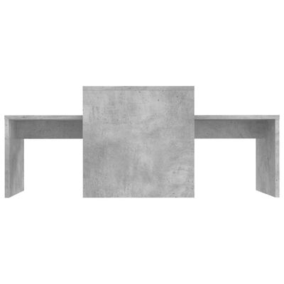 vidaXL Soffbord set betonggrå 100x48x40 cm konstruerat trä