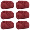 vidaXL Filtar 6 pcs Bordeaux R&ouml;d 270 x 240 cm Fleece