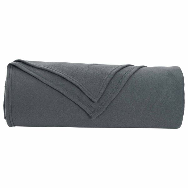 vidaXL Kastfilt M&ouml;rkgr&aring; 350 x 270 cm Fleece