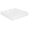 vidaXL Sv&auml;vande v&auml;gghyllor 4 st vit h&ouml;gglans 23x23,5x3,8 cm MDF