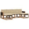 vidaXL Utomhussoffset med kudde 6 pcs Naturlig och Beige