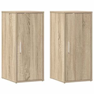 vidaXL Skosk&aring;p 2 st sonoma-ek 32x35x70 cm konstruerat tr&auml;