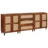 vidaXL Sk&auml;nksats 3 pcs Brun 180 x 33 x 75 cm Massivt mangotr&auml;