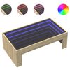 vidaXL Soffbord med Infinity LEDs sonoma-ek 90x50x30 cm