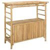 vidaXL Utomhus Barbord Naturf&auml;rg 110 x 50 x 105 cm Bambus