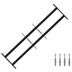 vidaXL S&auml;kerhetsgaller f&ouml;r F&ouml;nster med 2 Korsk&aring;por 3 st 63-114 cm