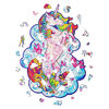 UNIDRAGON Pussel trä 195 bitar Inspiring Unicorn medium 26x32 cm