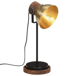 vidaXL Skrivbordslampa 25 W antik m&auml;ssing 17x17x50 cm E27